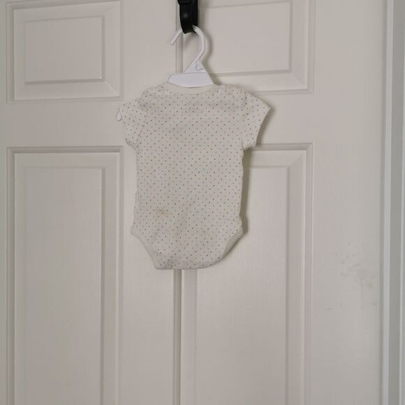 5/$10 Little Me short sleeve newborn onesie - Picture 3 of 3